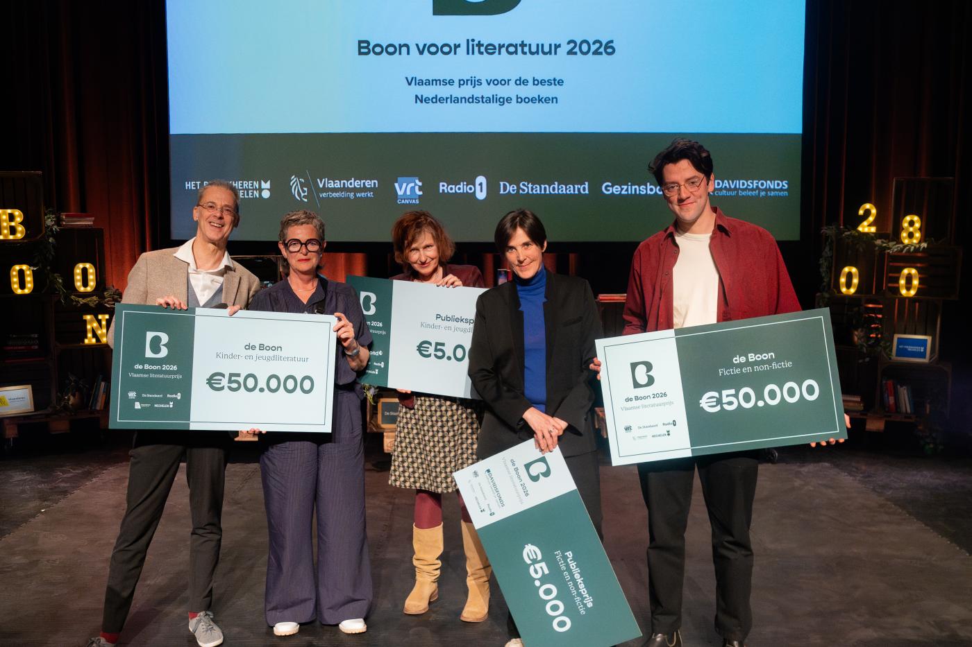 Winnaars de Boon voor literatuur 2026